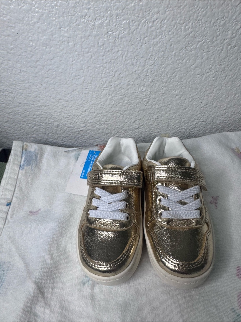 Carter's Metallic Gold Toddlers' Sneakers with Velcro Strap